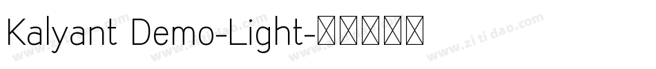 Kalyant Demo-Light字体转换